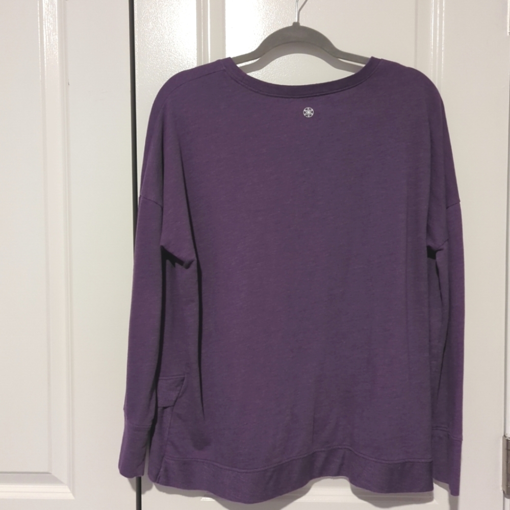 Galam Vitality Yoga Women's XL Sweatshirt Top Purple Long Sleeve-373